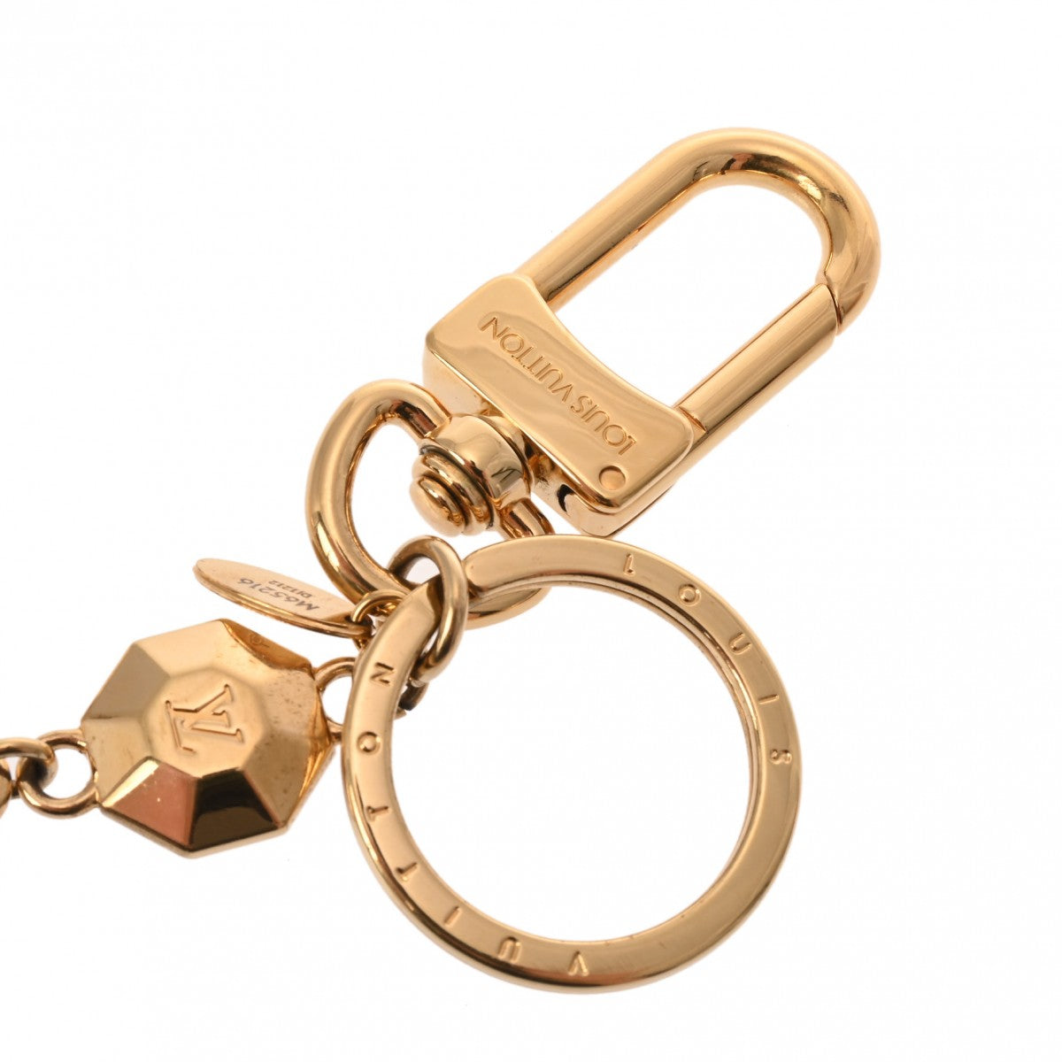 ルイヴィトンポルトクレ LV ファセット キーリング ゴールド金具 ユニ