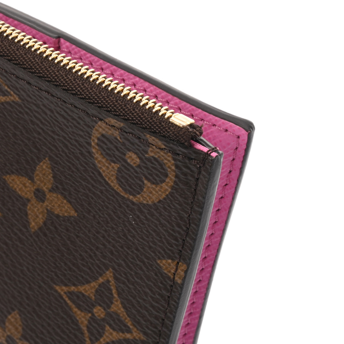 ルイヴィトンポルトフォイユリサ 14145 ブラウン/ピンク レディース