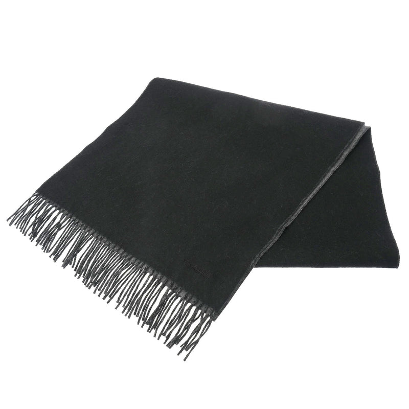 エルメスマフラー レクトヴェルソ リバーシブル 黒/フランネルグレー