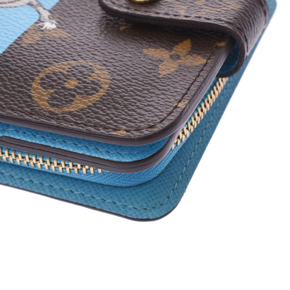 ルイヴィトングルーム コンパクトジップ 14145 ブラウン ユニセックス