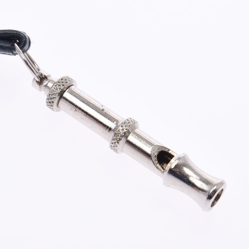 エルメスドッグ ホイッスル 犬笛 シルバー金具/ネイビー系 ユニ