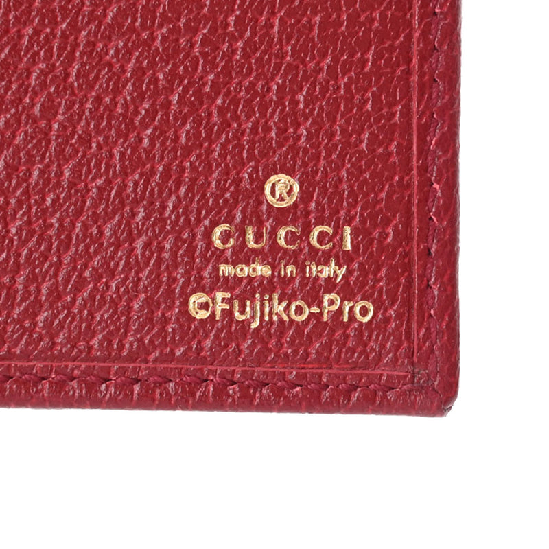 GUCCI GGキャンバス 二つ折り財布 ベージュ/レッド
