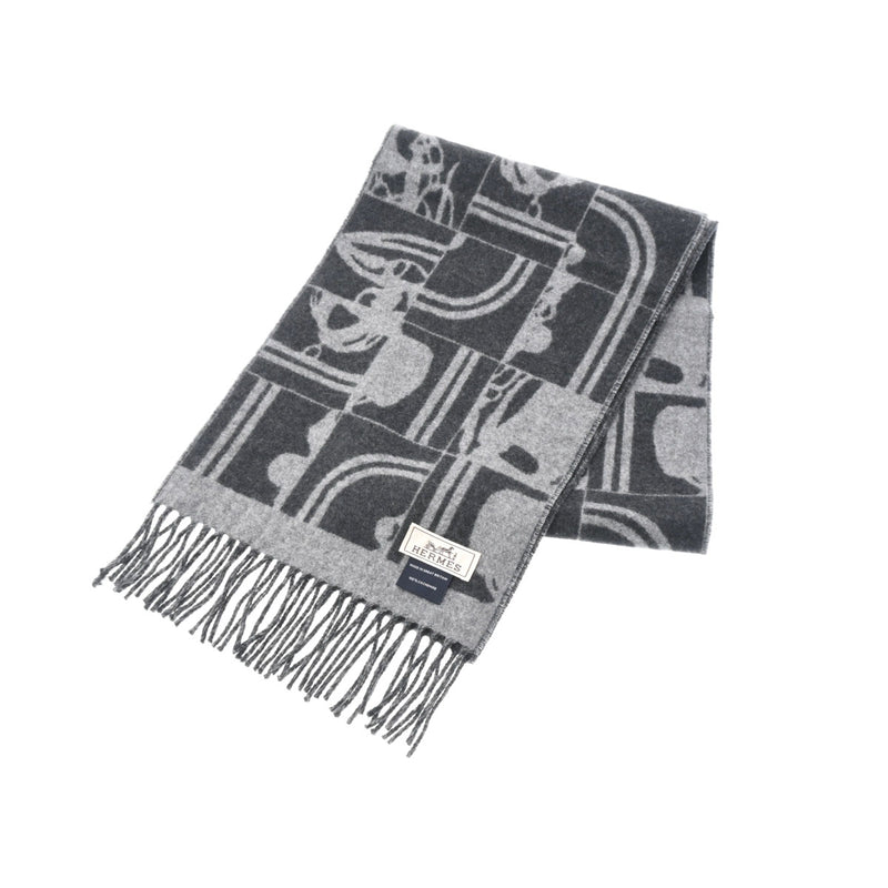 エルメスBrides de Gala 無秩序 マフラー グリシネ/アントラシト