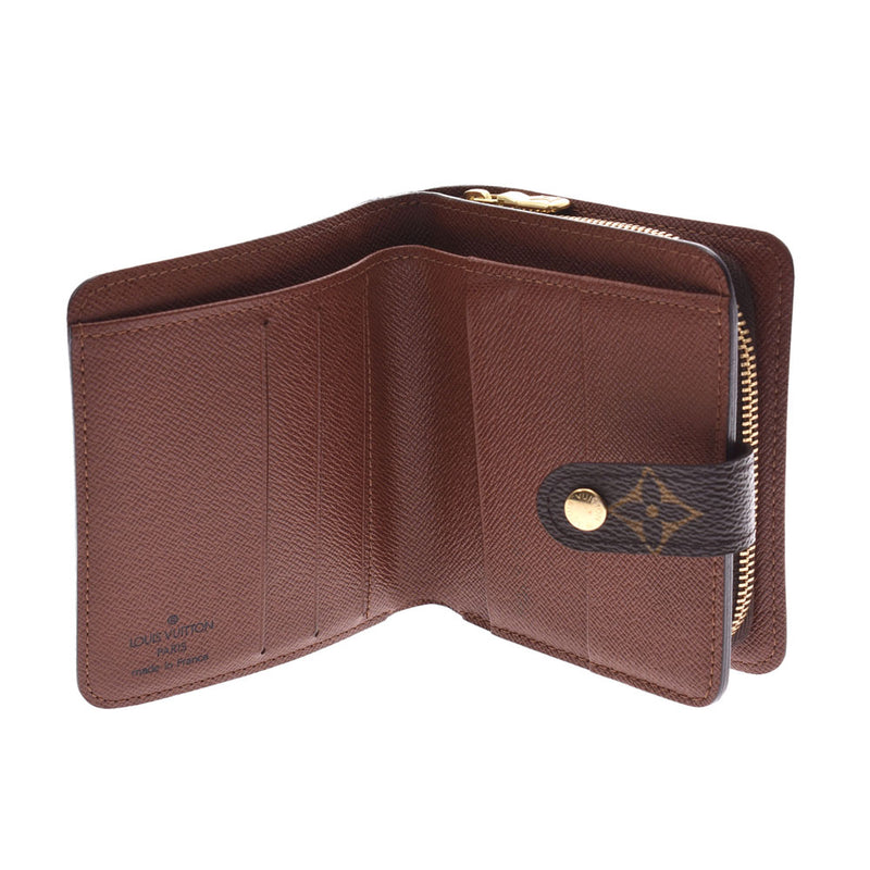 ルイヴィトン モノグラム コンパクト ジップ 二つ折り財布 B45 ルイ
