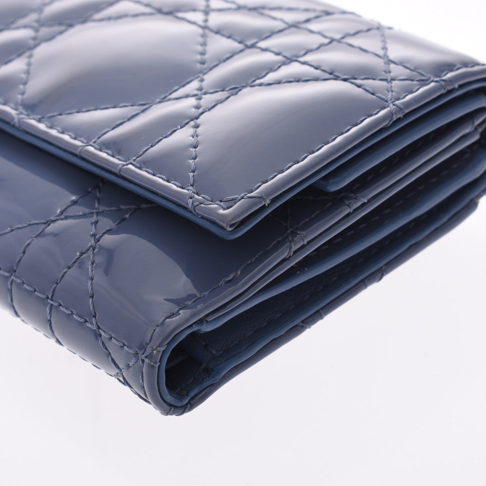 クリスチャンディオールカナージュ ロータスウォレット ダークデニム