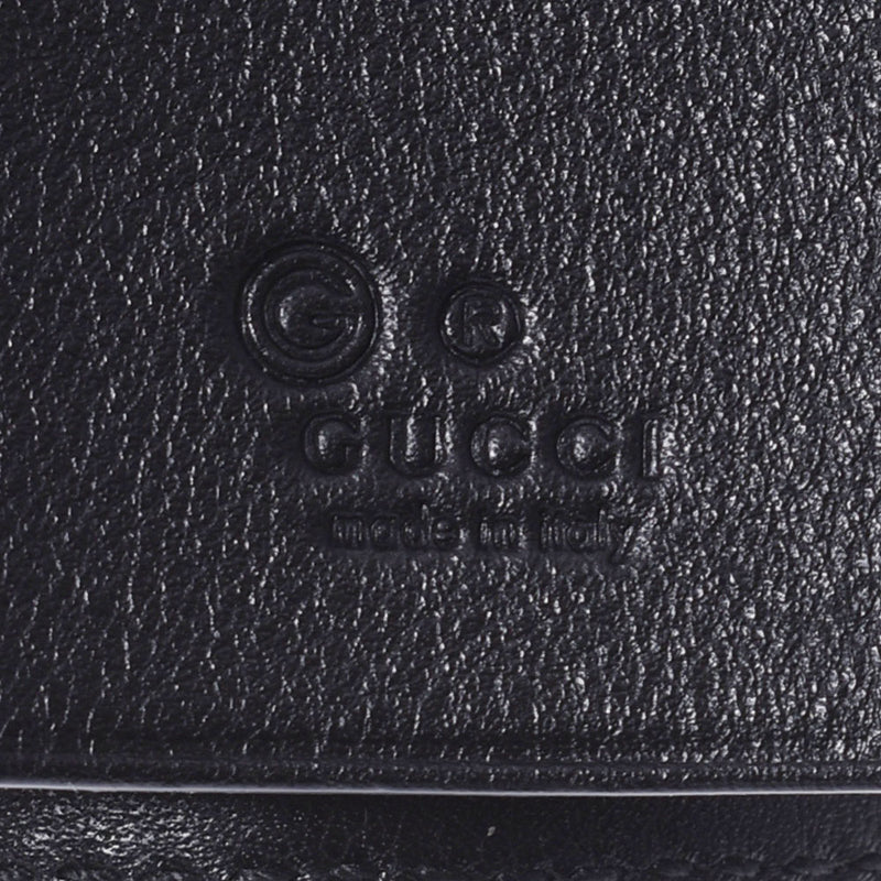 グッチ6連キーケース マイクログッチシマ アウトレット 黒 シルバー