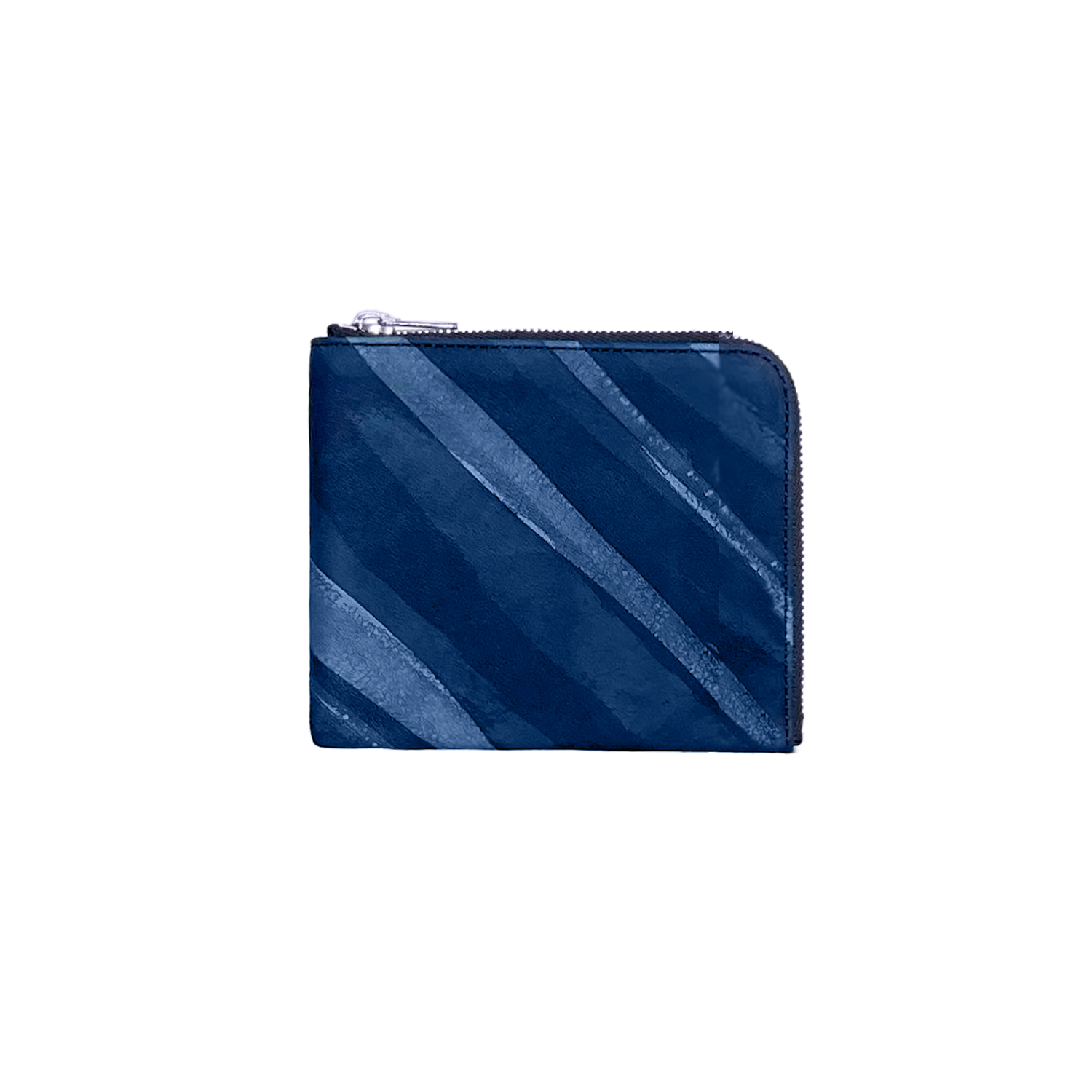 Cramp【SUKUMO Leather】藍染め L字ファスナーミドルウォレット【SKM