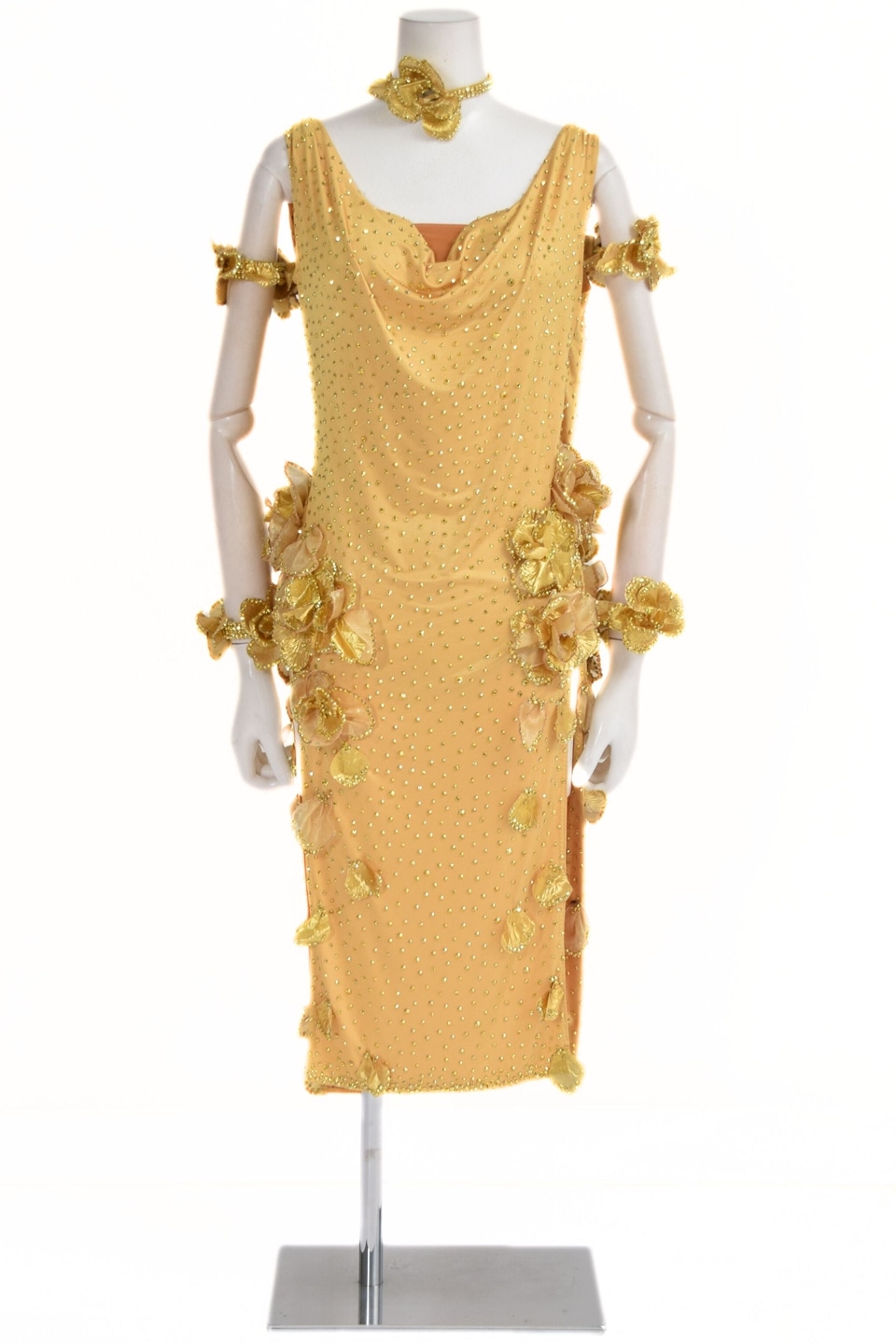 ラテンドレス WL0158D ゴールド S 社交ダンス タカダンス | LADIES