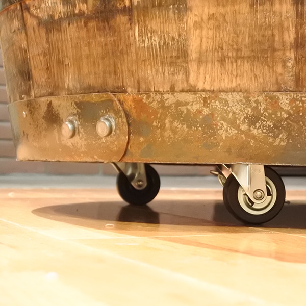 化粧樽180L キャスター付 ディスプレイ樽 サントリー樽ものがたり