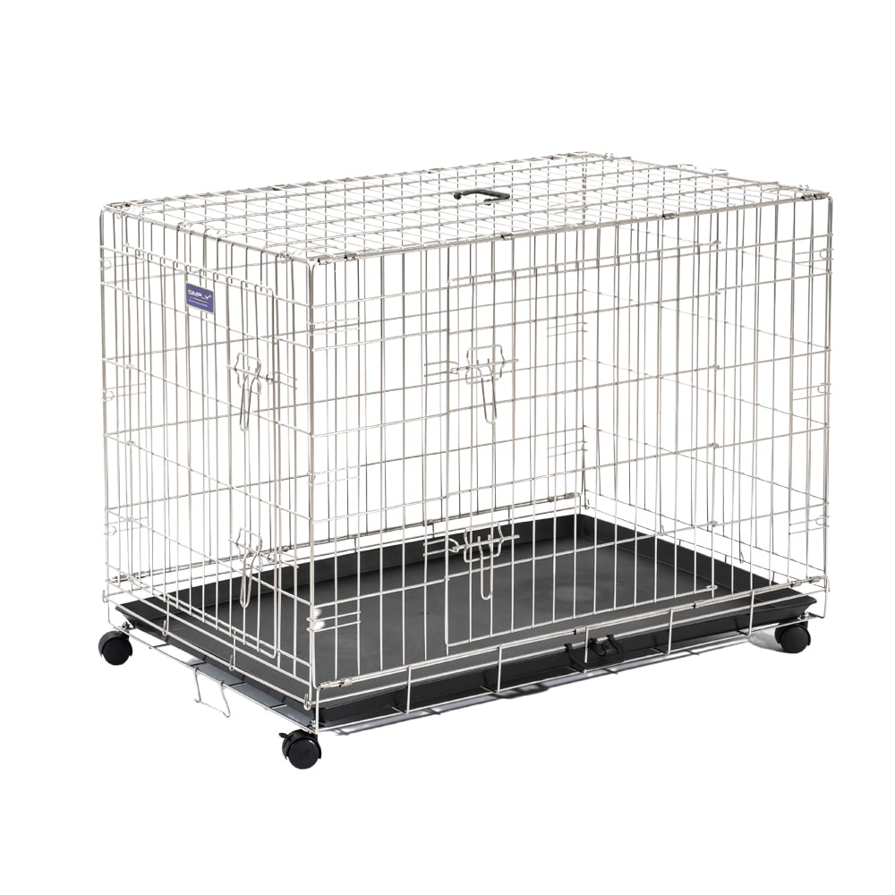 犬用折りたたみできるペットケージ ステンレス製 シンプリーメゾン 2