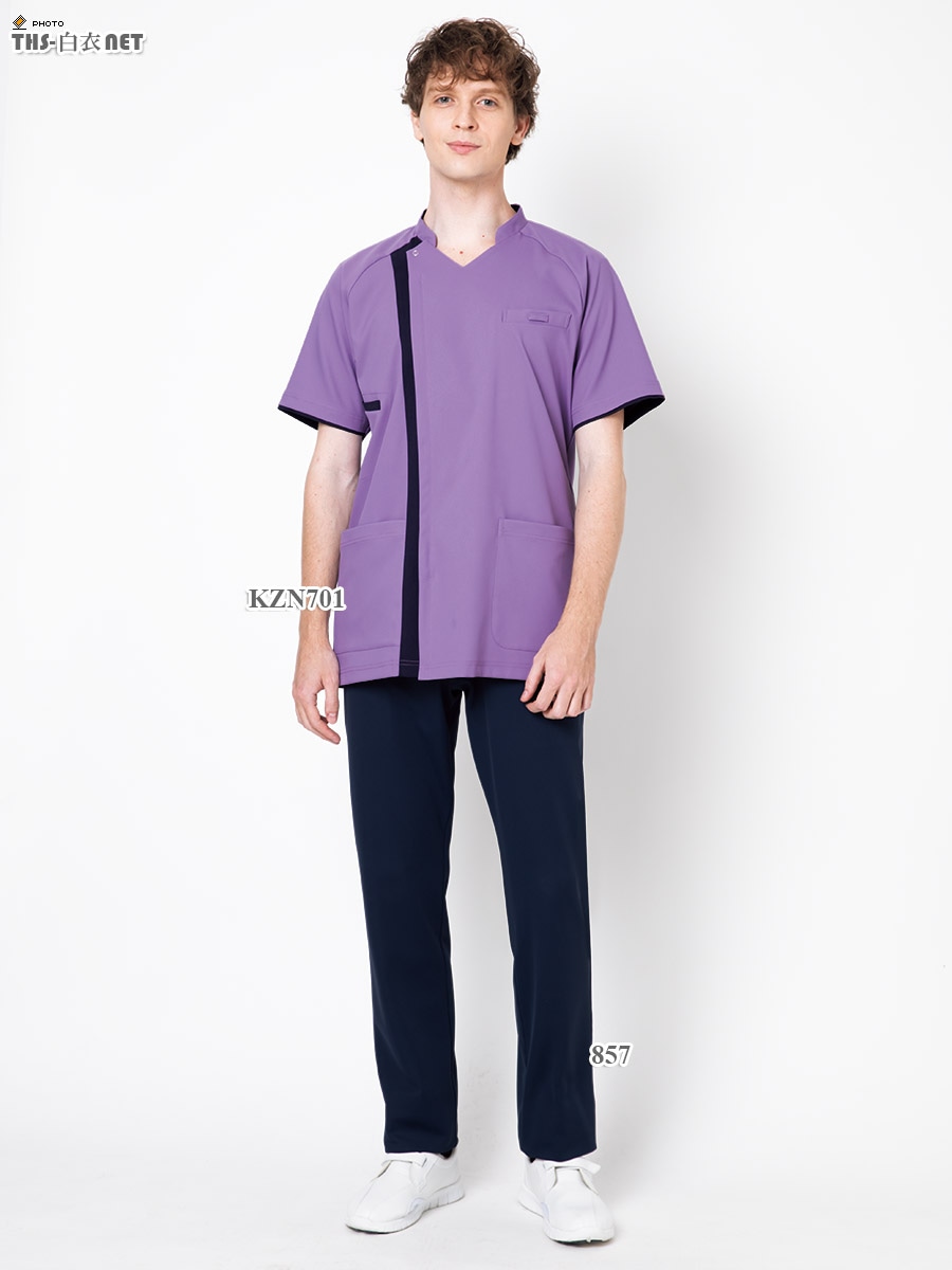 メンズスクラブジャケット半袖[KAZEN製品] KZN701｜THS-白衣通販・販売