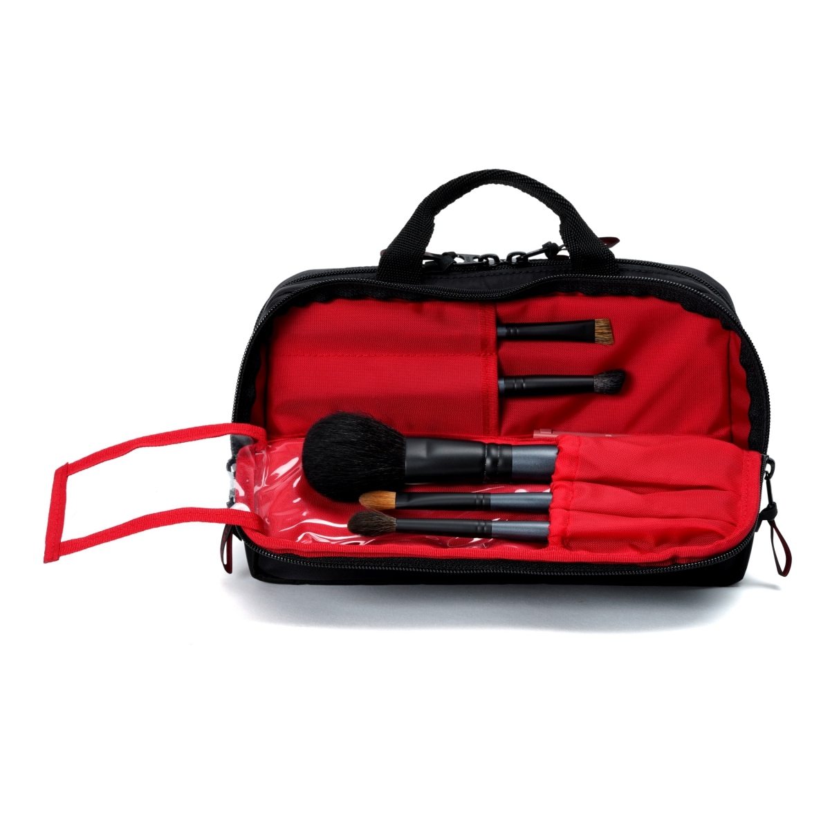 大きめサイズのスロープシェイプ・ポーチ シンプル＆ベーシック 4WP