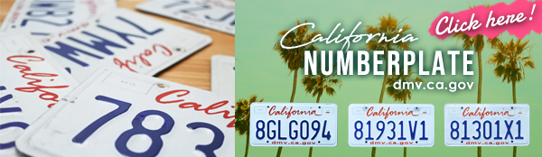 ミニナンバープレート ナンバープレート 2種類 ロサンゼルス