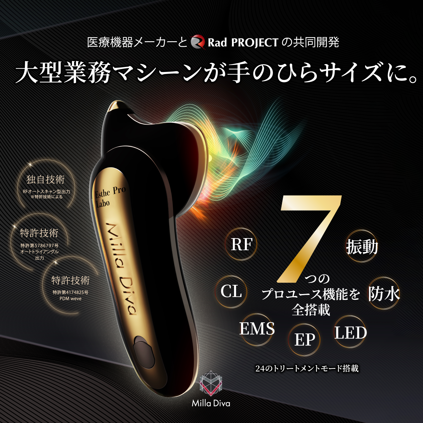 Milla Diva｜ミラ ディーヴァ｜ミラディーバ- 業務用美顔器 業務用美容