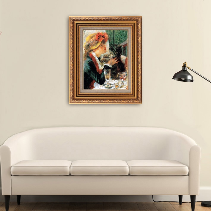 子犬を抱く少女 【6号】 ピエール＝オーギュスト・ルノワール 【 額縁