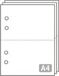 マイクロミシン目用紙 － A4白紙／3分割6穴／58．5キロ紙／1箱