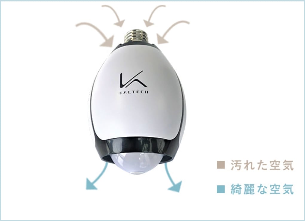 カルテック】 脱臭LED電球・光触媒除菌 / ターンド・ケイ KL-B01 KL