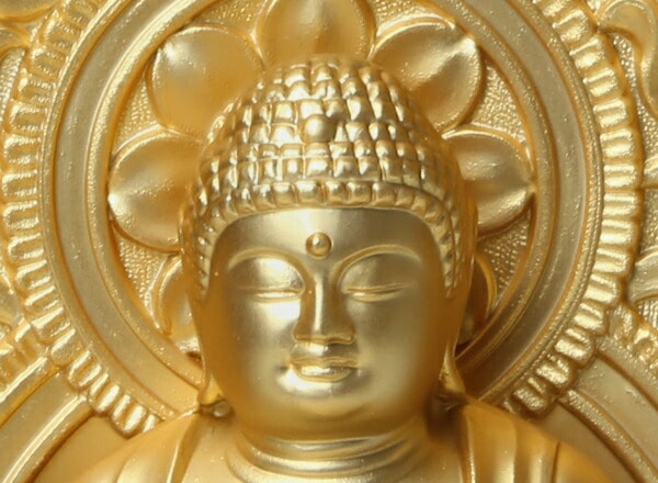 仏像】 阿弥陀如来座像 15.0cm （純金メッキ） | 仏具,仏像(金属製