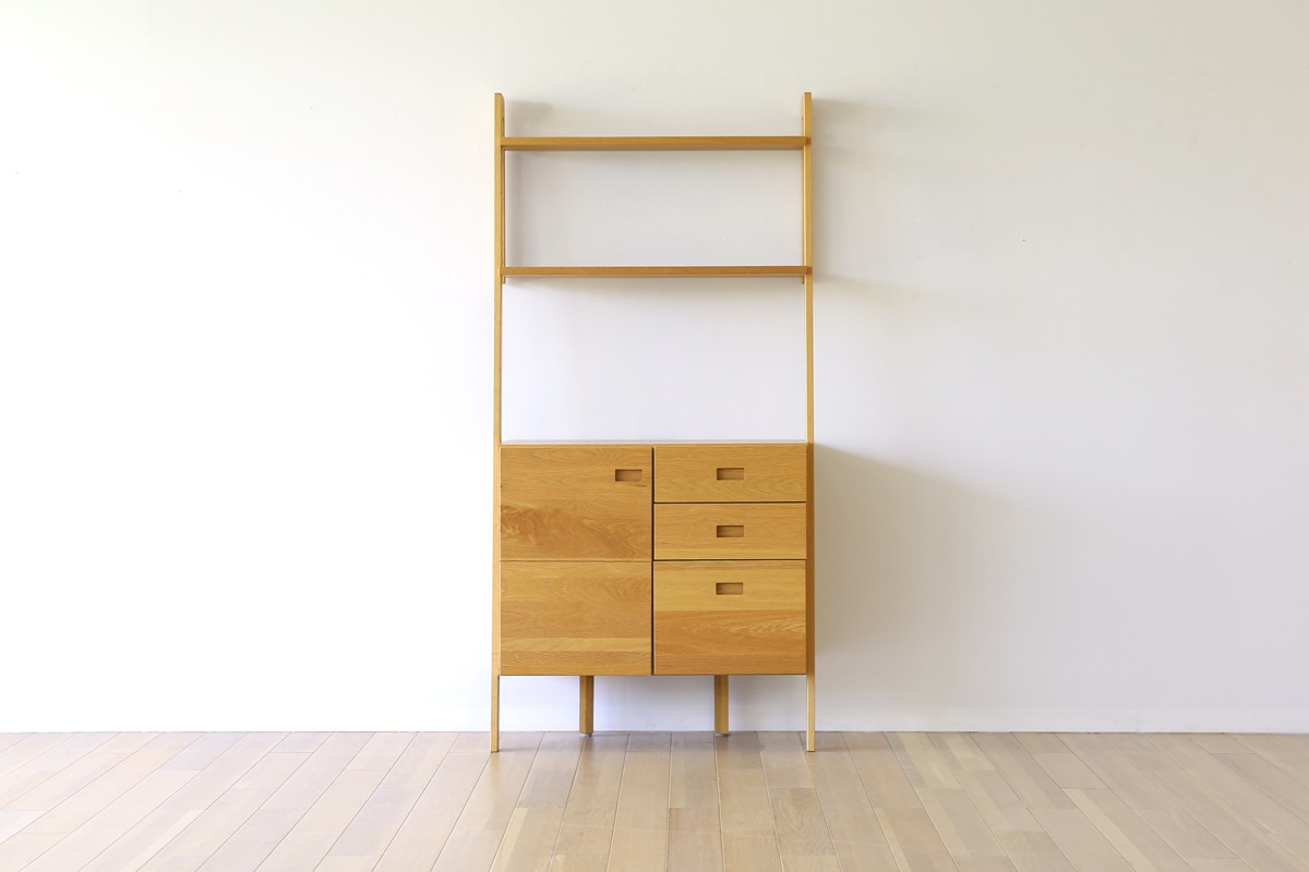 LEIRIA 84キャビネット 引出＋扉 オーク