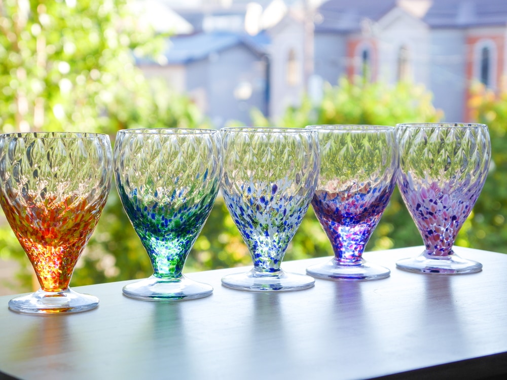 彩しずく ワイングラス | 北一硝子 まごころお届け便