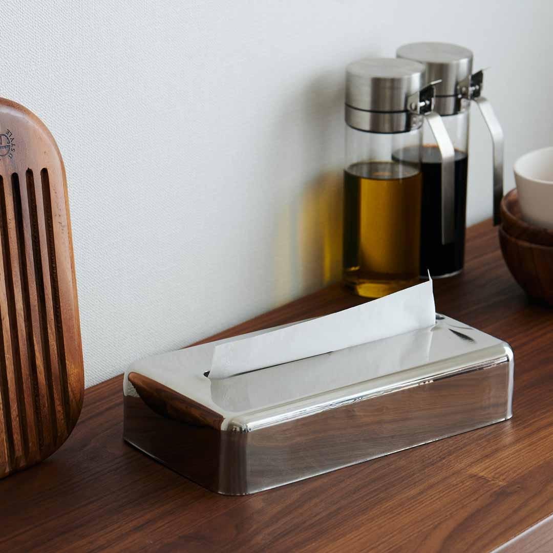 DULTON】 ティッシュケース ステンレス｜リビング用品,ティッシュ