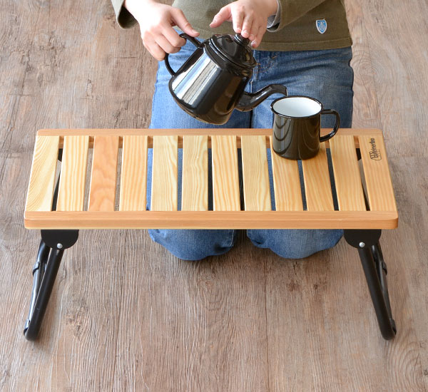 CASTELMERLINO 折りたたみ ハイ＆ローキャンパーテーブル 80×60