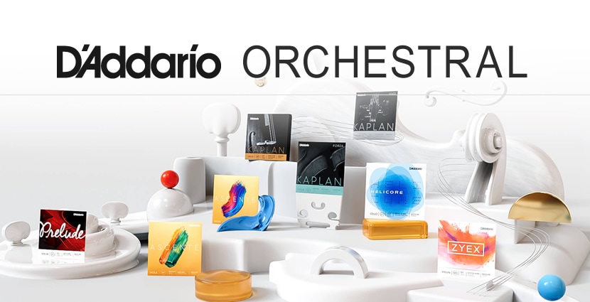 D'Addario バイオリン弦 DZ310S 4/4M ZYEX セット弦 シルバー D線 バラ