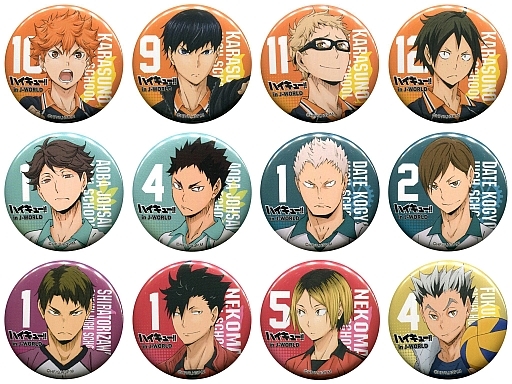 Full Set) Haikyuu!! - Badge (全12種セット 44mm缶バッジ