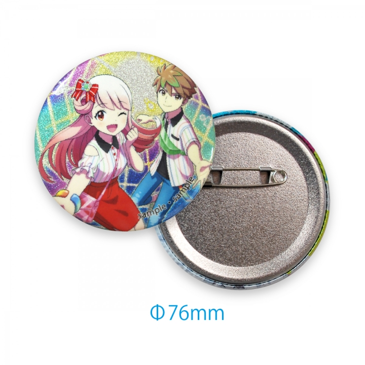 グリッター缶バッジ76mm | オリジナルグッズ・アクリル・缶バッジ制作