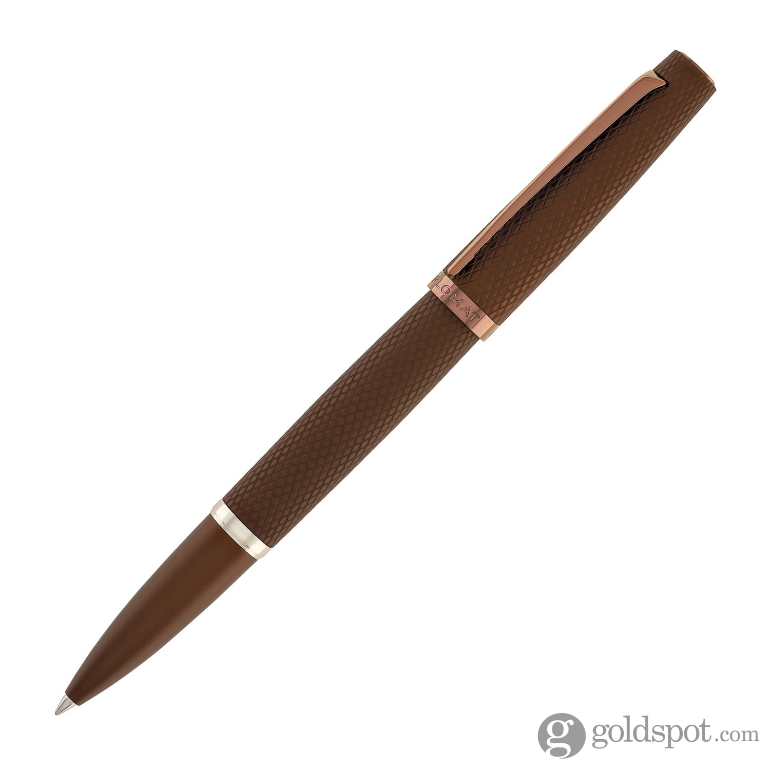 Diplomat Viper Rollerball Pen in Brown Guilloche - Goldspot Pens