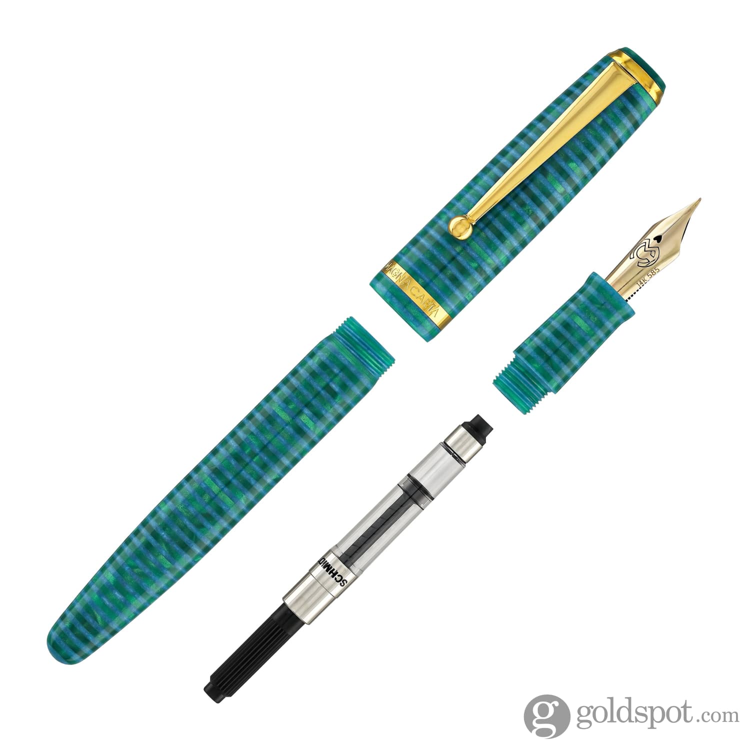 Magna Carta MAG 650 Fountain Pen in Cyanic - 14kt Gold Flex Nib