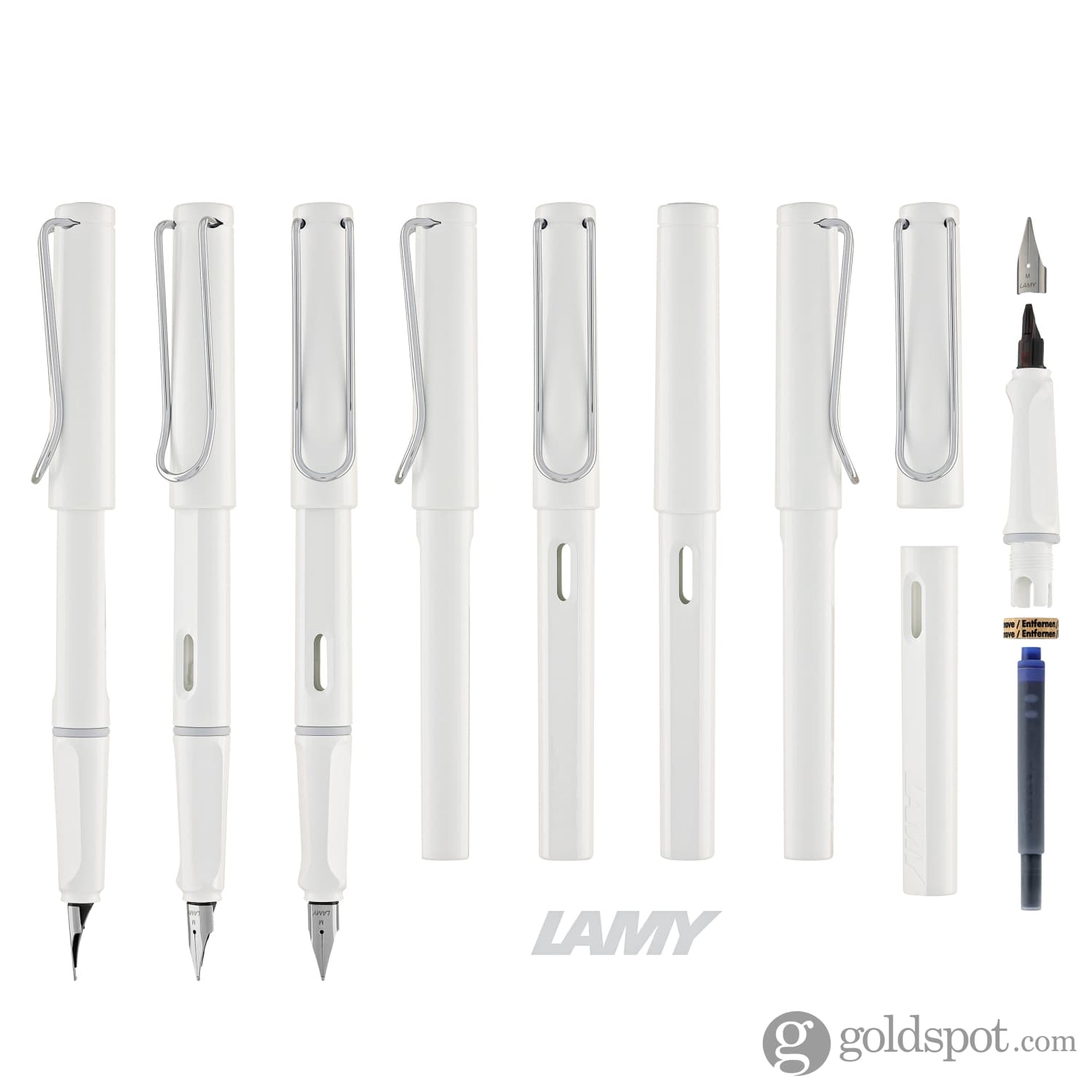 Lamy Safari Fountain Pen in Shiny White - Goldspot Pens