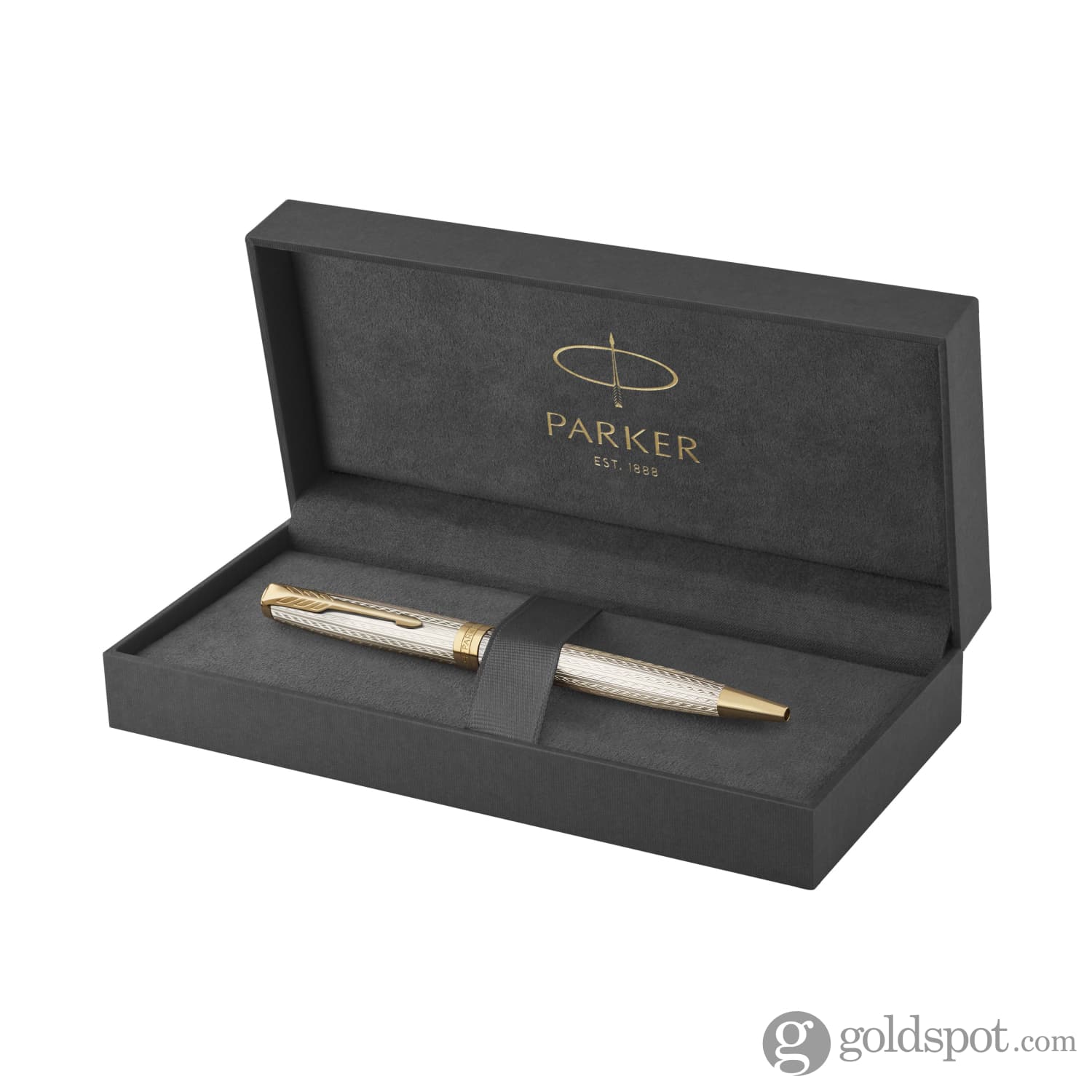 Parker Sonnet Deluxe Ballpoint Pen in Silver Mistral - Goldspot Pens