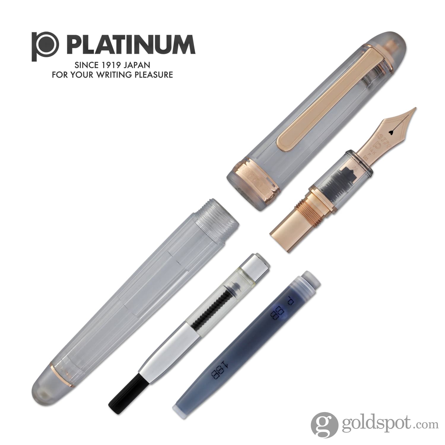 Platinum 3776 Century Fountain Pen in Nice Rose - 14K Gold