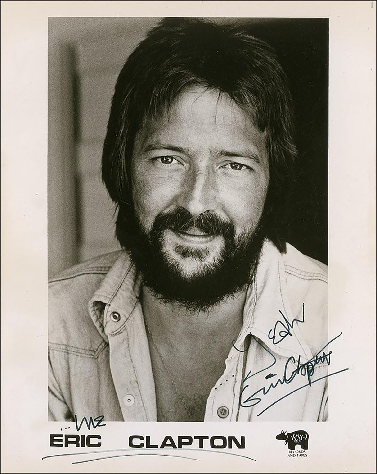 Eric Clapton w/reproduction signature archival quality, 001 - Gold
