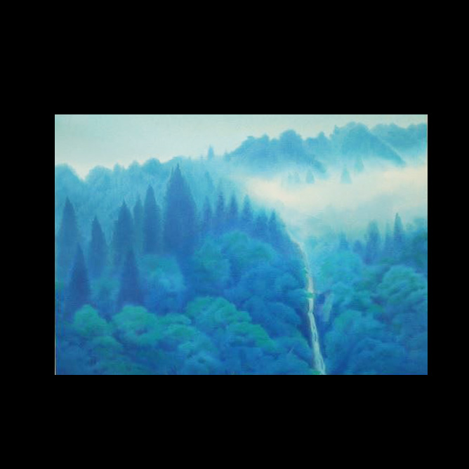 真作□東山魁夷 オリジナルリトグラフ 青渓 1995年 生前作□版画 絵画