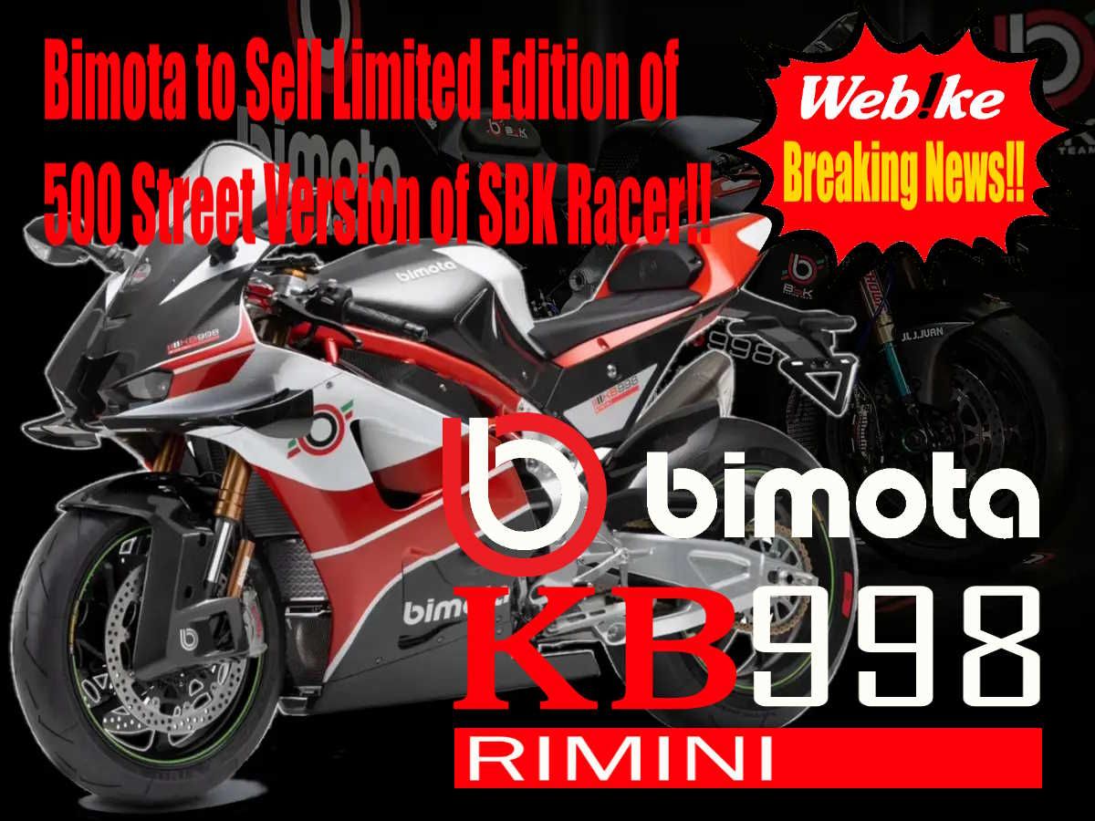 Webike Breaking News] Bimota to Sell 500 Limited Edition KB998