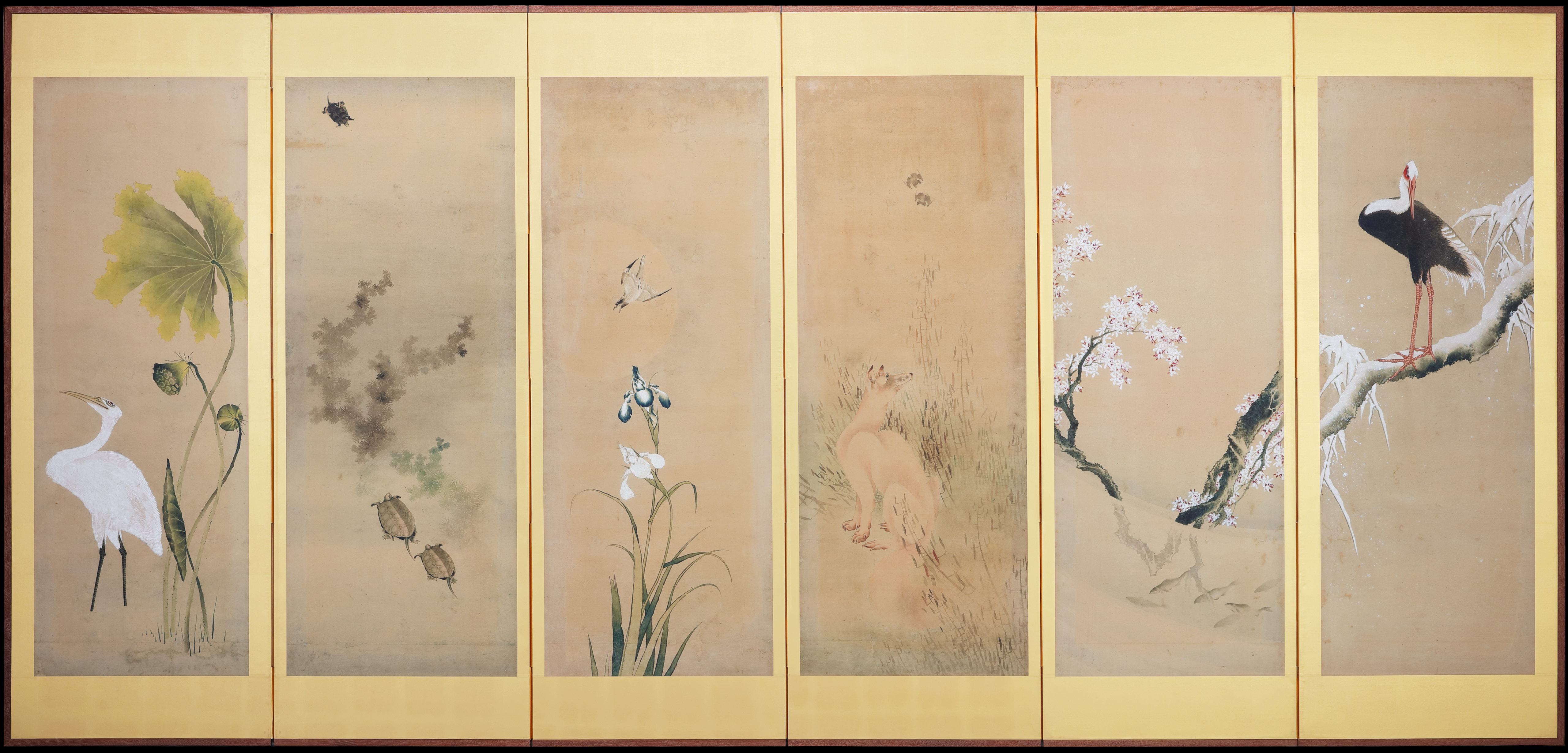 旧蔵書画【徐悲鴻款 花鳥図】鷹図 鑑定証書付き 中堂掛軸 旧蔵書画