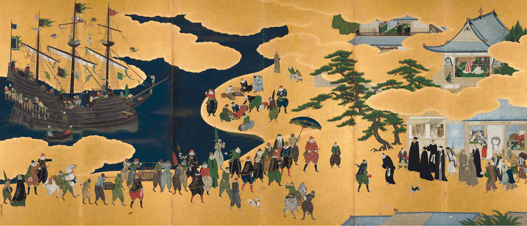 南蛮屏風｜作品紹介｜キヤノン 綴プロジェクト｜キヤノングローバル