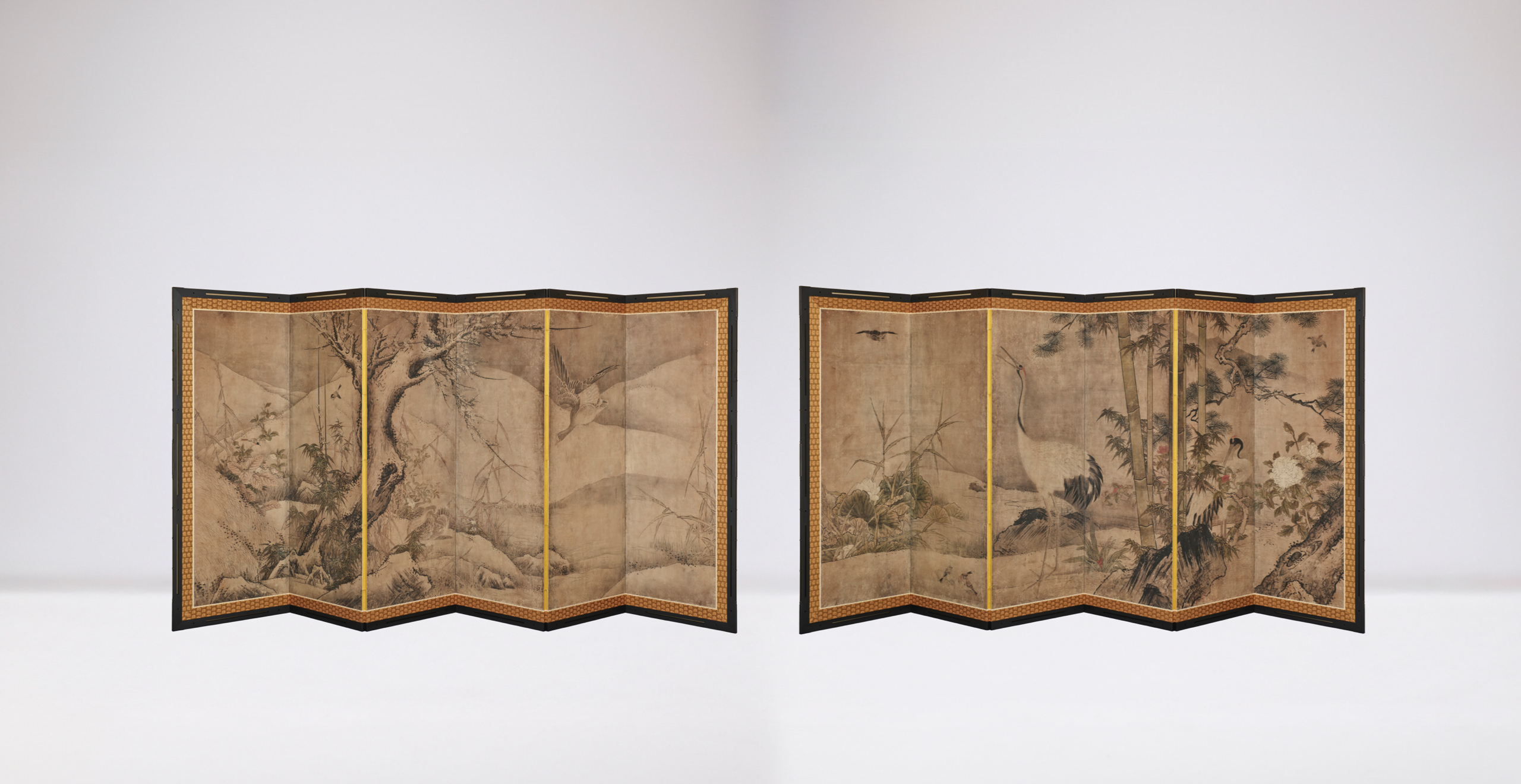 四季花鳥図屏風｜作品紹介｜キヤノン 綴プロジェクト｜キヤノングローバル