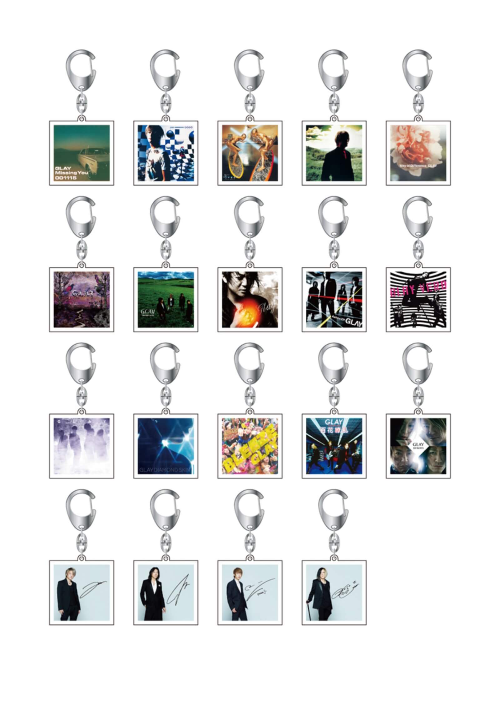 GLAY AMEX 特典キーホルダー サイン入り GLAY AMEX限定特典の