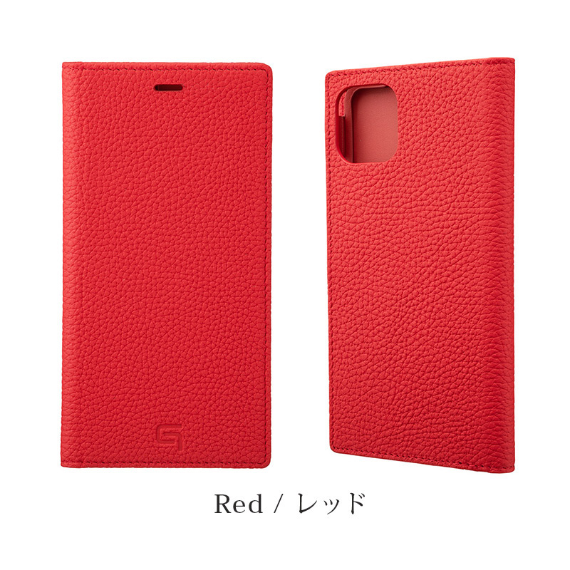 GRAMAS】Shrunken-calf Genuine Leather Book Case iPhone13