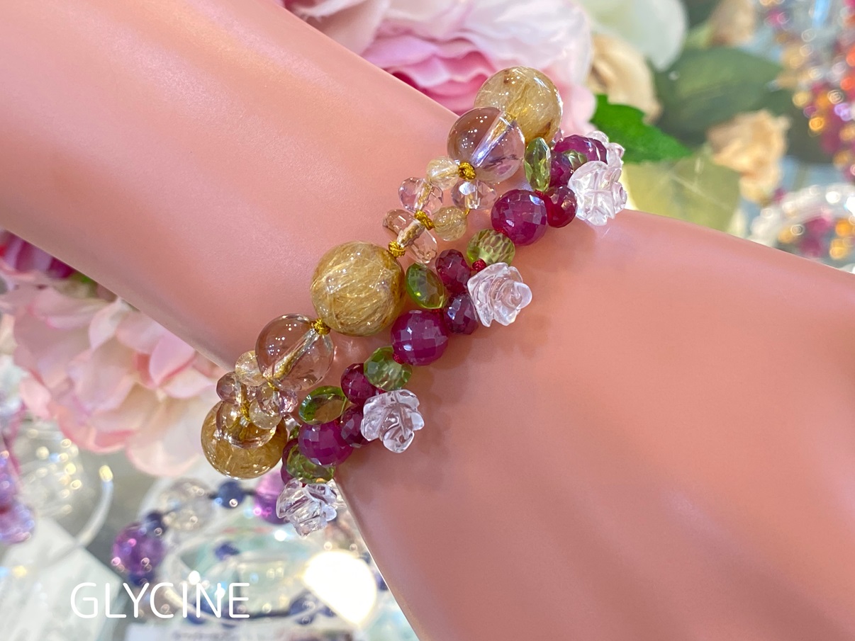 これは！小さなルチルとシトリンの綺麗なかわいいパワーストーンたん