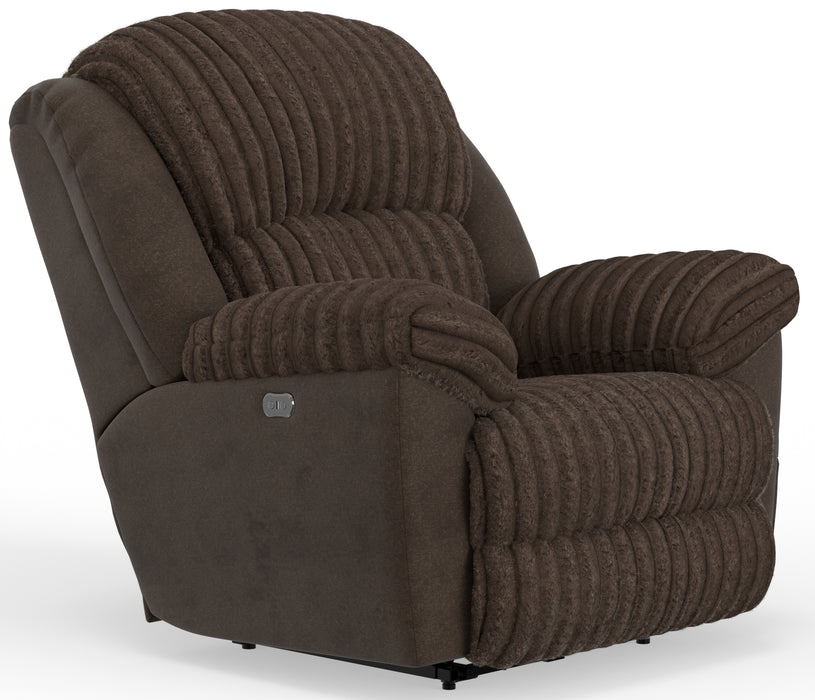 Catnapper - Shaggy Power Zero Gravity Recliner in Chocolate