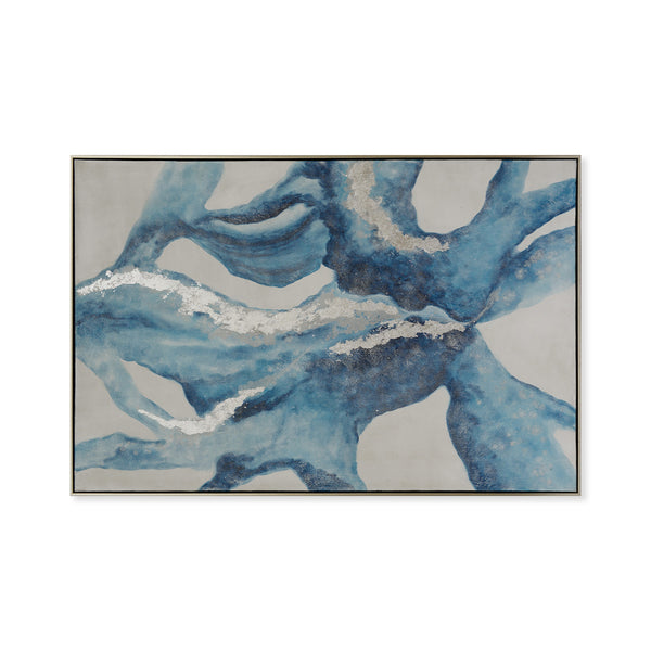 P50号】good blue(cave) 油絵 oil painting P50号】good blue(cave