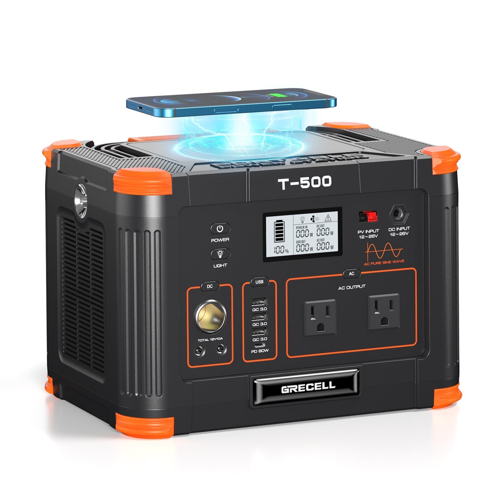 Portable Power Station 500W For Outdoor activity - GRECELL