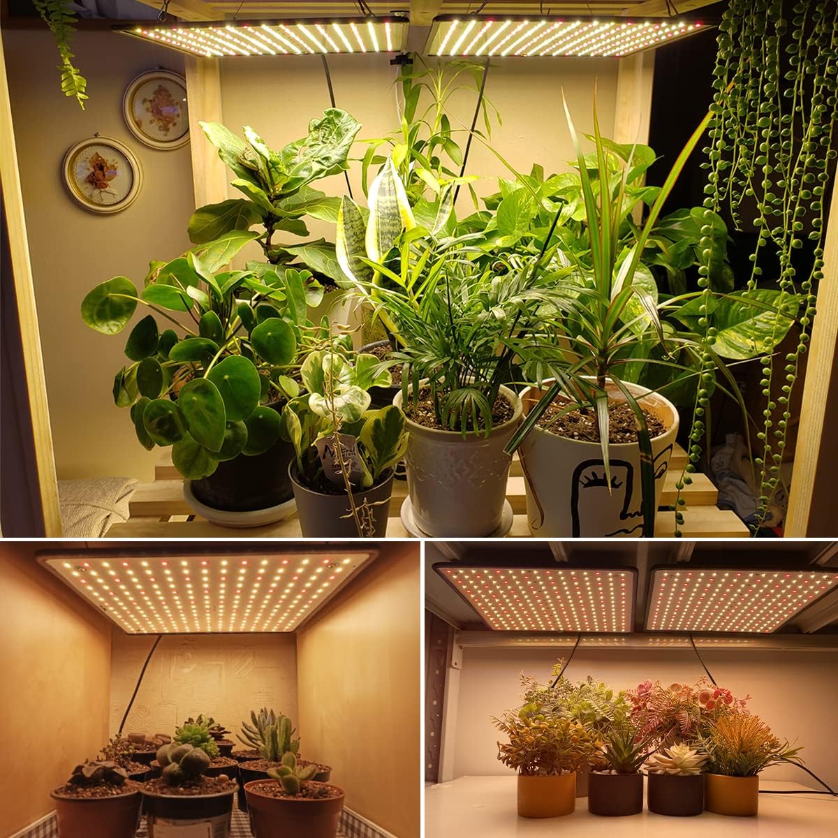 15W植物育成ライトGrowLight 6000K 2個 ライトクリップ2個 Amazon.co