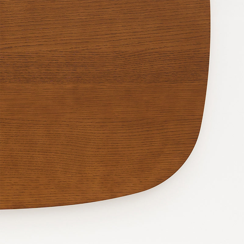 古家具】カリモク 白い天板 ウォルナット色のカフェテーブルB サイド