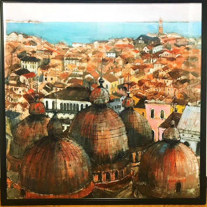 中華民国の絵家 絵画 台湾の名家 孫孝友 （最作)南鄉旧夢 国画巻き絵