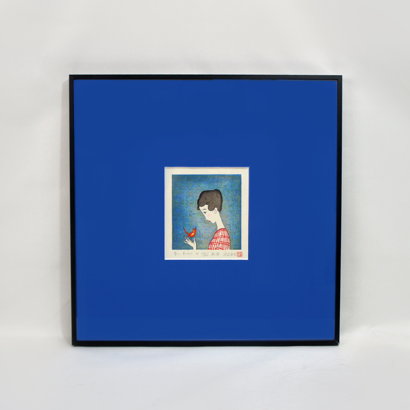 竹久夢二 原画 / 松永安生 彫摺 木版画「赤い鳥」 | Graphio/büro-stil